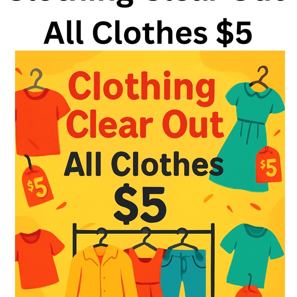Clothing Clear Out Sale